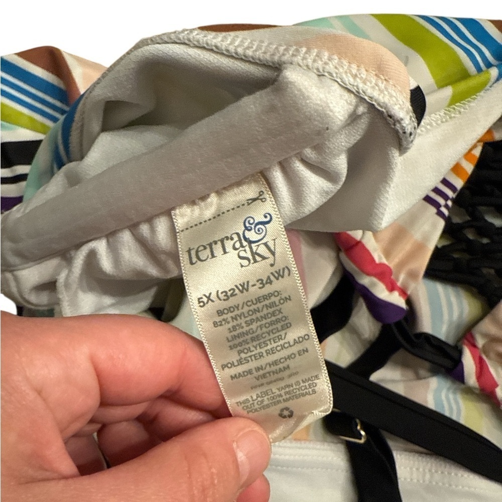 Terra & Sky Multicolor Striped Swim Top - Picture 4 of 5